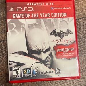 RockSteady Batman: Arkham City GOTY for PS3 - Red Cover